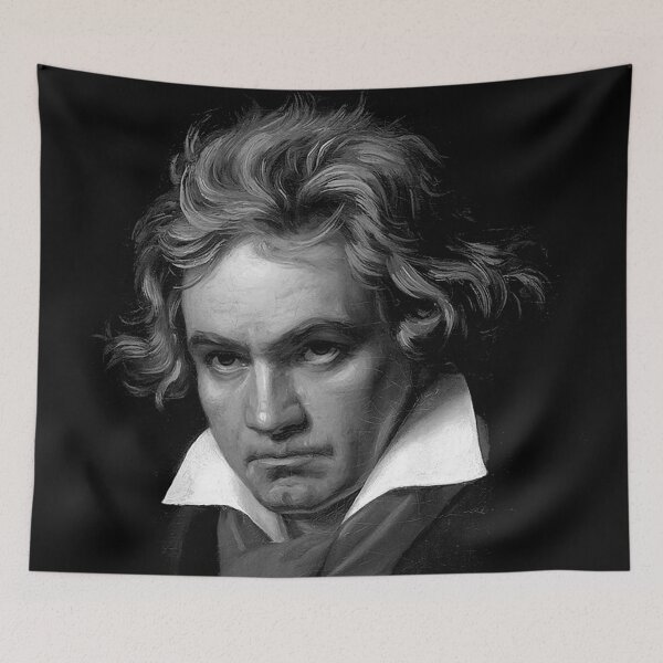 Item preview, Ludwig van Beethoven Black and White Portrait designed and sold by zavadadesigns.