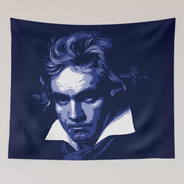 Item preview, Ludwig van Beethoven Navy Portrait designed and sold by zavadadesigns.