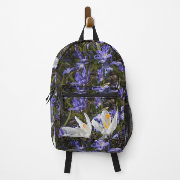 Item preview, two white flowers with yellow stamens surrounded by purple flowers designed and sold by nataliavavilina.