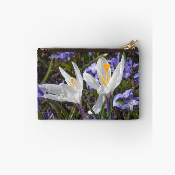 Item preview, two white flowers with yellow stamens surrounded by purple flowers designed and sold by nataliavavilina.
