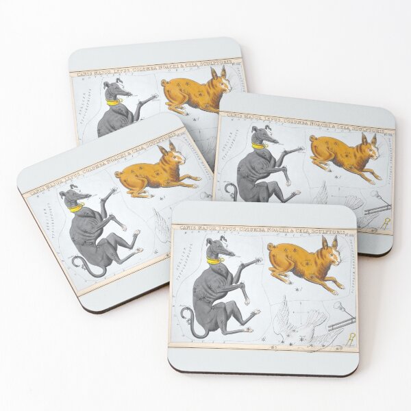 Item preview, Antique Constellation Map of Canis Major, Lepus, Columba, Caelum designed and sold by VintageArchive.