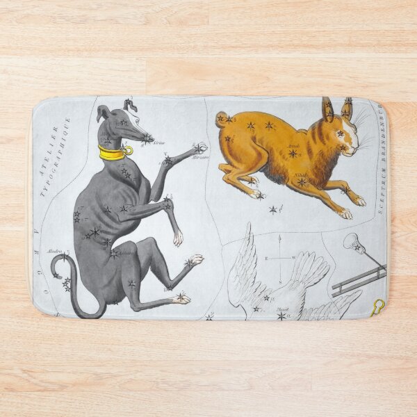 Item preview, Antique Constellation Map of Canis Major, Lepus, Columba, Caelum designed and sold by VintageArchive.