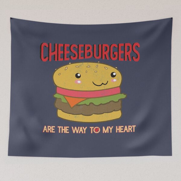 Item preview, Cheeseburgers Are the Way to My Heart designed and sold by SharksOnShore.