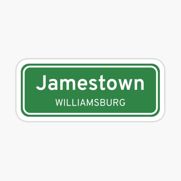 Jamestown Virginia Street Sign Sticker