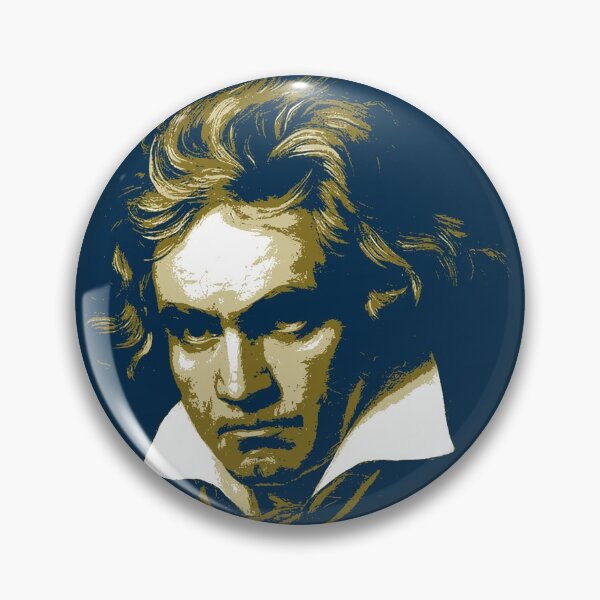 Item preview, Ludwig van Beethoven Gold Blue Portrait designed and sold by zavadadesigns.