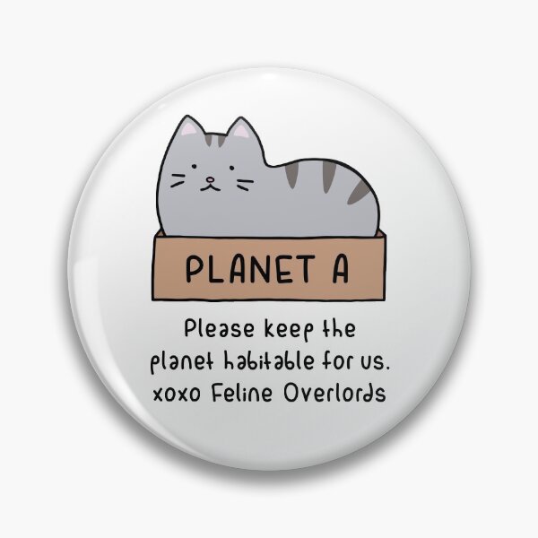 Item preview, Gray Cat - Habitable Planet (Black Text) designed and sold by ImperfectLife.