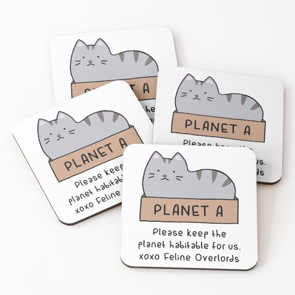 Item preview, Gray Cat - Habitable Planet (Black Text) designed and sold by ImperfectLife.