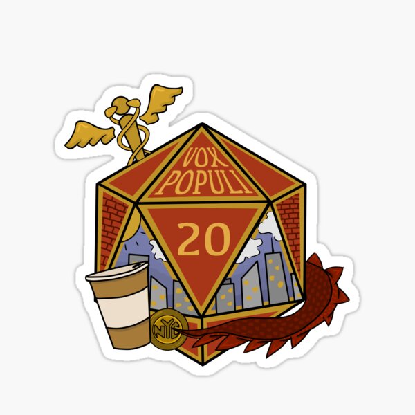 "Kingston Brown D20 Design" Sticker For Sale By Citrinecreates | Redbubble