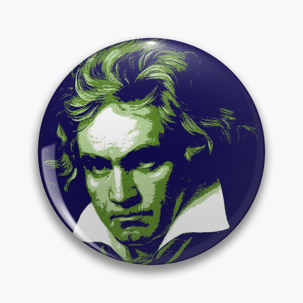 Item preview, Ludwig van Beethoven Green Blue Portrait designed and sold by zavadadesigns.
