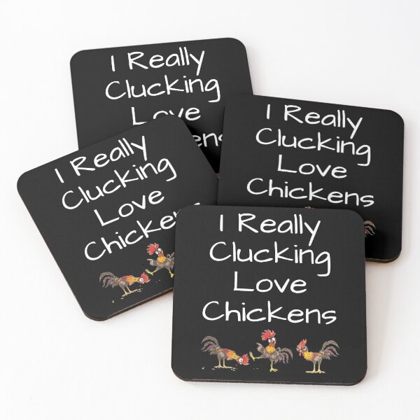 Item preview, I Really Clucking Love Chickens Funny And Cute Chicken Pun designed and sold by TheButtonCrew.