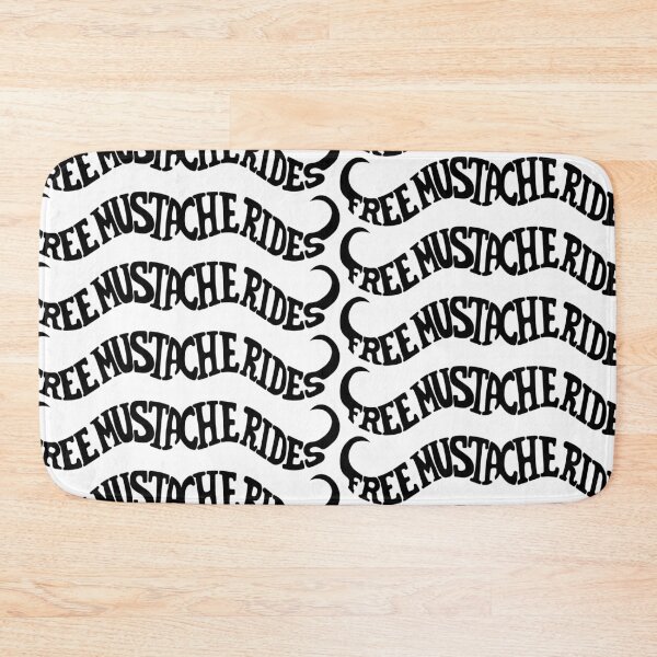 Item preview, Free Mustache Rides (black ink) designed and sold by BawdyBawd.