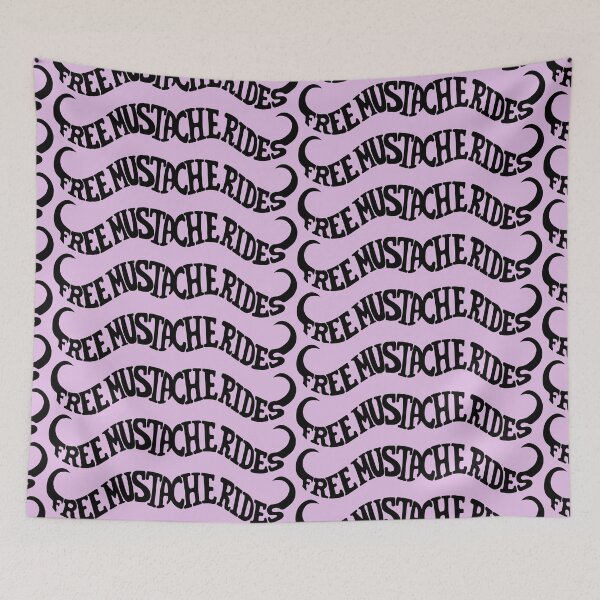 Item preview, Free Mustache Rides (black ink) designed and sold by BawdyBawd.