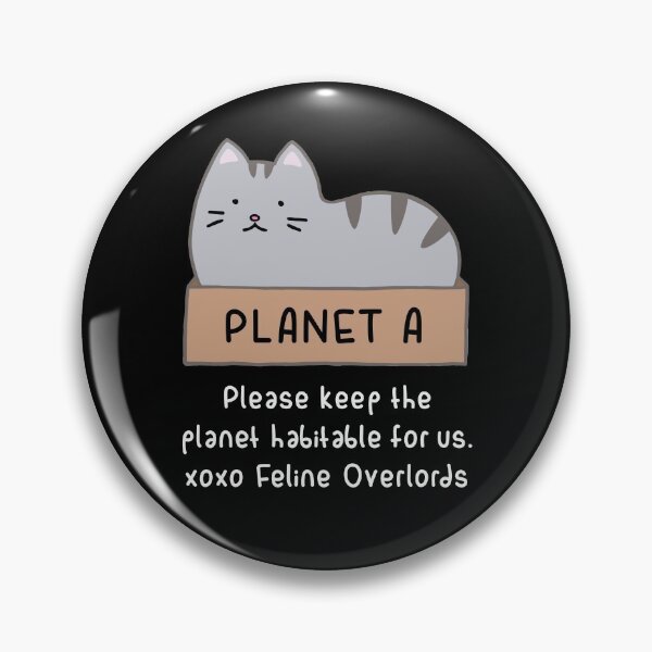 Item preview, Gray Cat - Habitable Planet (White Text)  designed and sold by ImperfectLife.