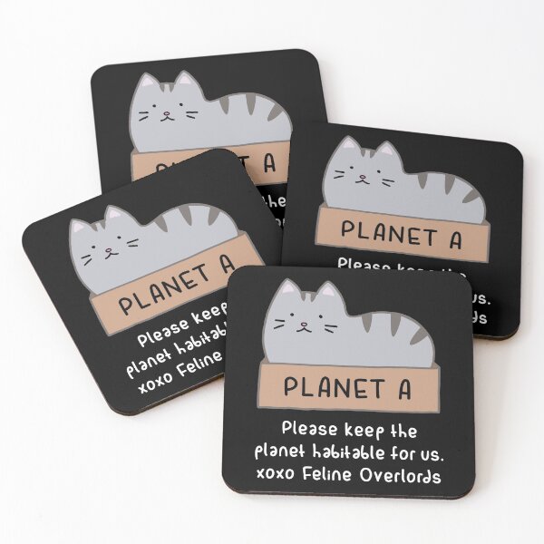 Item preview, Gray Cat - Habitable Planet (White Text)  designed and sold by ImperfectLife.