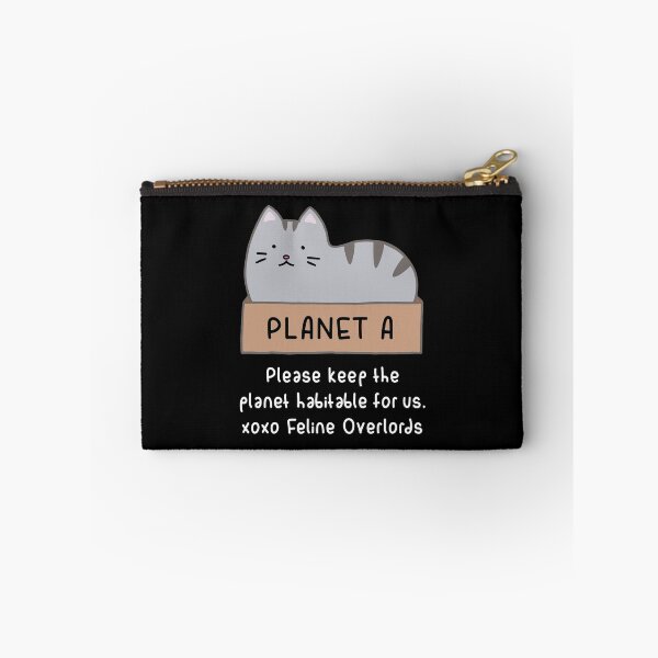 Item preview, Gray Cat - Habitable Planet (White Text)  designed and sold by ImperfectLife.
