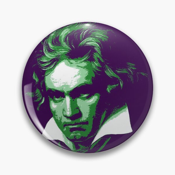 Item preview, Ludwig van Beethoven Green Purple Portrait designed and sold by zavadadesigns.