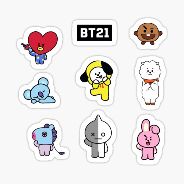 Hoja de pegatinas BT21 Pegatina