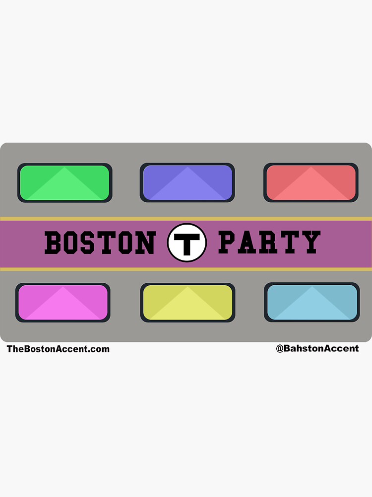 Thumbnail 3 of 3, Sticker, Boston T Party designed and sold by BostonAccent.