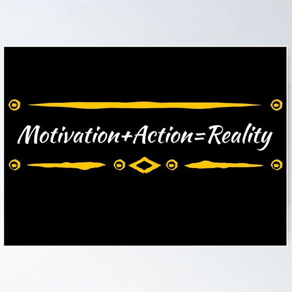 Artikelvorschau, Motivation + Aktion = Realität entworfen und verkauft von SimplyDesignz11.