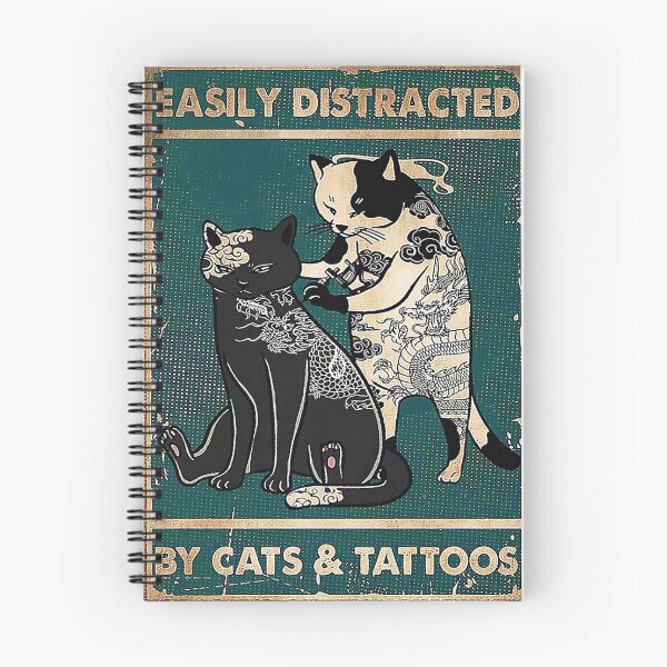 Item preview, Easily Distracted By Cats And Tattoos designed and sold by Akubar.