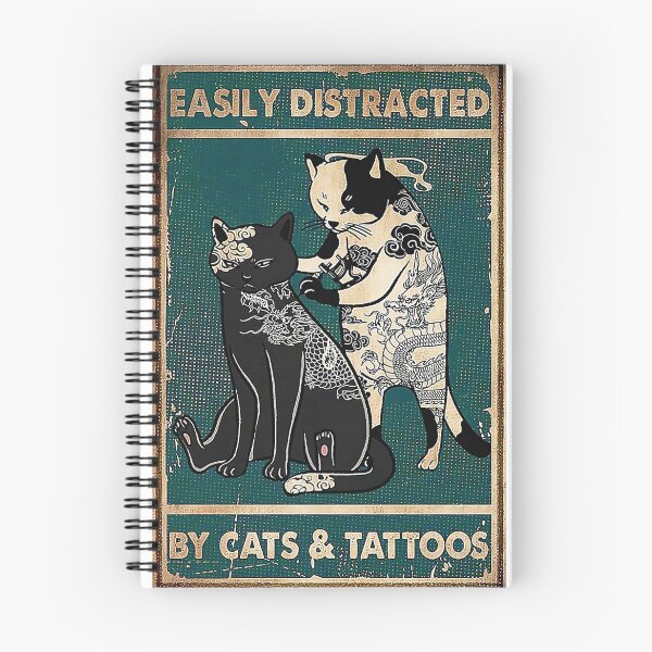 Item preview, Easily Distracted By Cats And Tattoos designed and sold by Akubar.