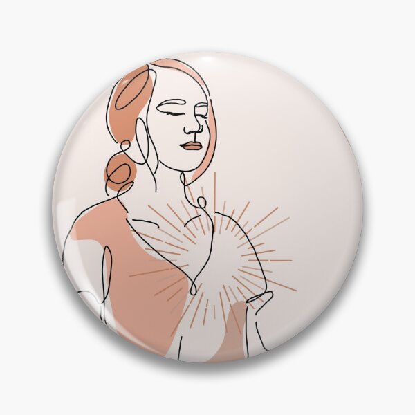 Item preview, 01 Loving Kindness Meditation Line Art Peach designed and sold by The Art of the  Pause.