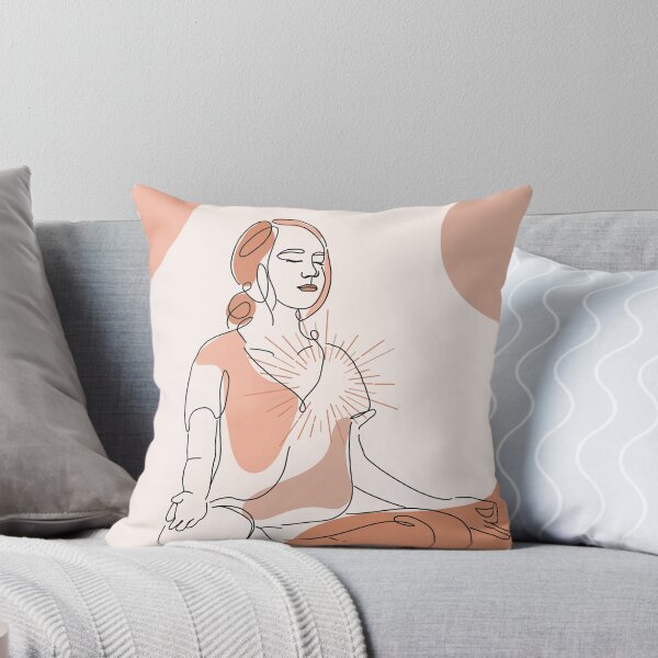 Item preview, 01 Loving Kindness Meditation Line Art Peach designed and sold by The Art of the  Pause.