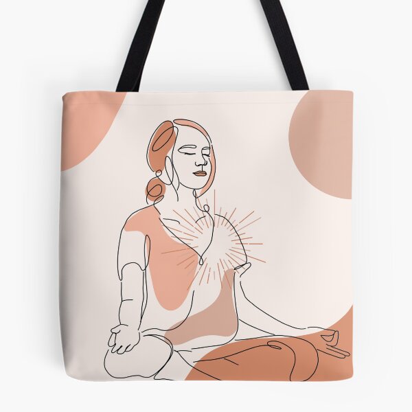 Item preview, 01 Loving Kindness Meditation Line Art Peach designed and sold by The Art of the  Pause.