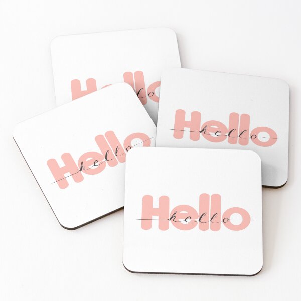 Item preview, Hello pastel pink with cursive  designed and sold by PaintingsByKF.