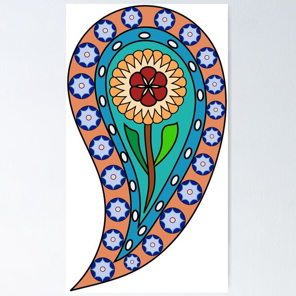 Item preview, Traditional Persian Paisley (Bote Jeghe) Flower designed and sold by shahramroj.