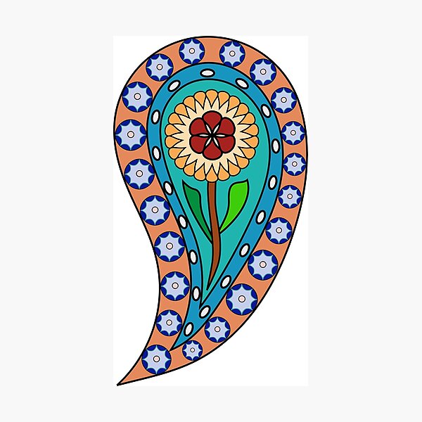 Item preview, Traditional Persian Paisley (Bote Jeghe) Flower designed and sold by shahramroj.