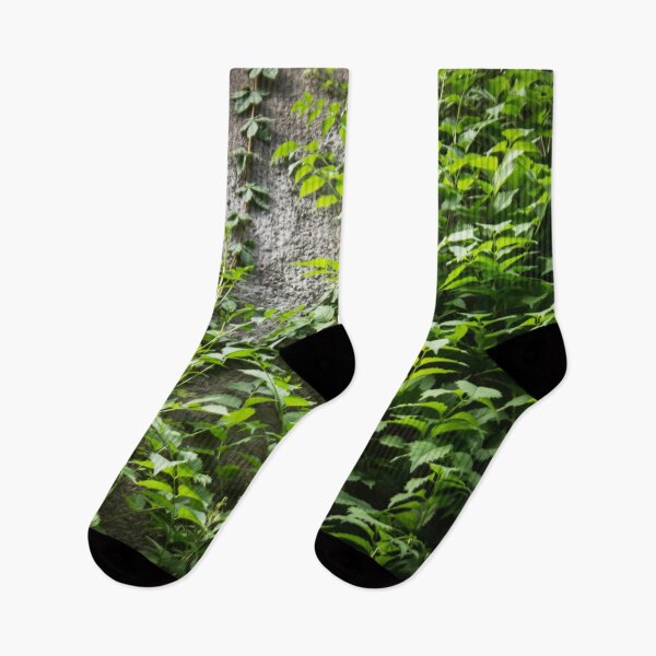 Item preview, a concrete wall overgrown with foliage designed and sold by nataliavavilina.