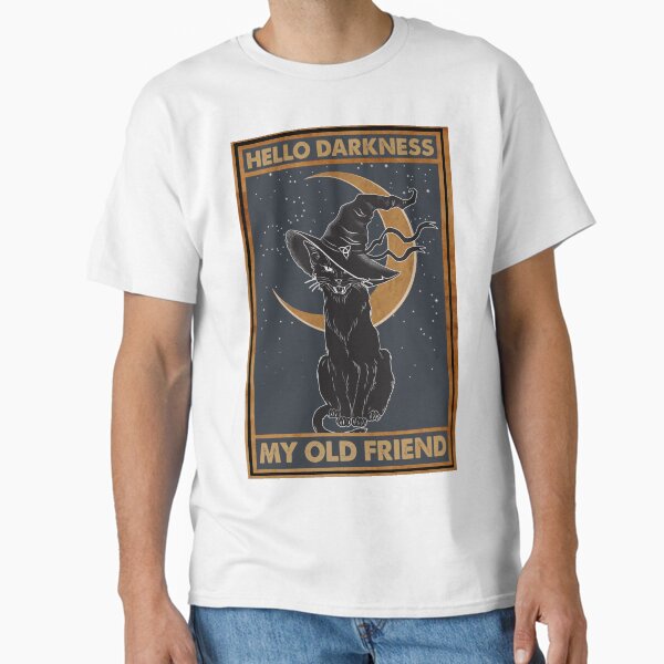Item preview, Black Cat Witch Halloween Hello Darkness My Old Friend designed and sold by Akubar.