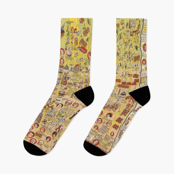 Item preview, 1928 Mapa ilustrado vintage de Hollywood, Los Ángeles, California. designed and sold by Gin  Neko.