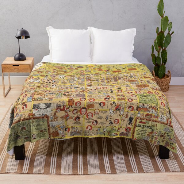 Item preview, 1928 Mapa ilustrado vintage de Hollywood, Los Ángeles, California. designed and sold by Gin  Neko.