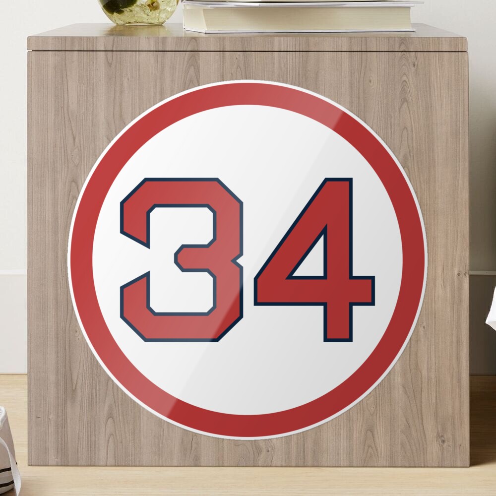 David Ortiz Retired Number Sticker | Boston #34