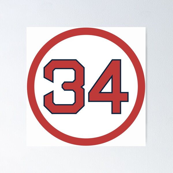 Item preview, David Ortiz #34 Jersey Number designed and sold by StickBall.