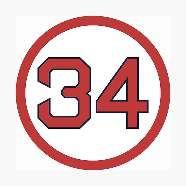 Item preview, David Ortiz #34 Jersey Number designed and sold by StickBall.