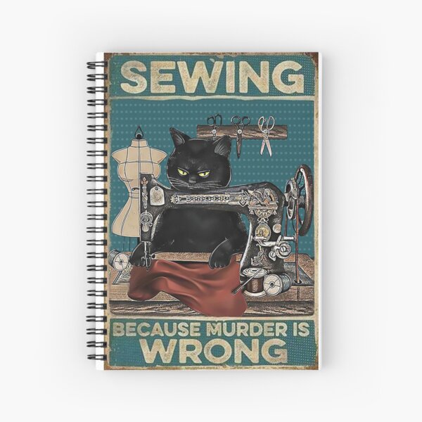 Item preview, Black Cat Sewing Because Murder Is Wrong designed and sold by Akubar.