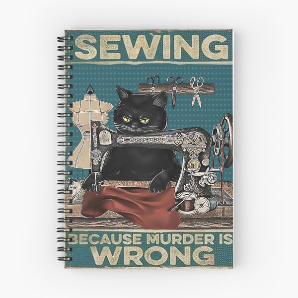 Item preview, Black Cat Sewing Because Murder Is Wrong designed and sold by Akubar.