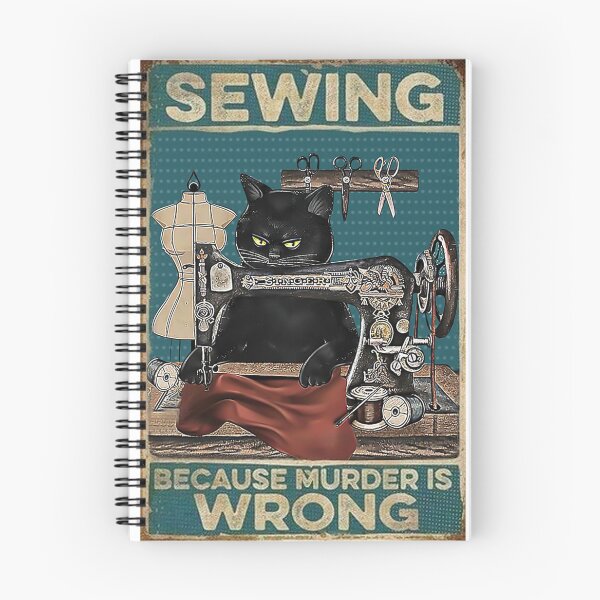Item preview, Black Cat Sewing Because Murder Is Wrong designed and sold by Akubar.
