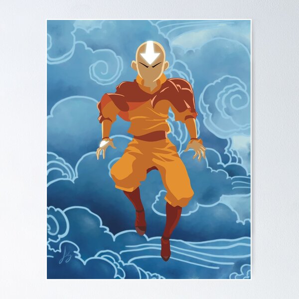 Item preview, Aang Avatar State Airbender Print  designed and sold by ArtNessAmanda.