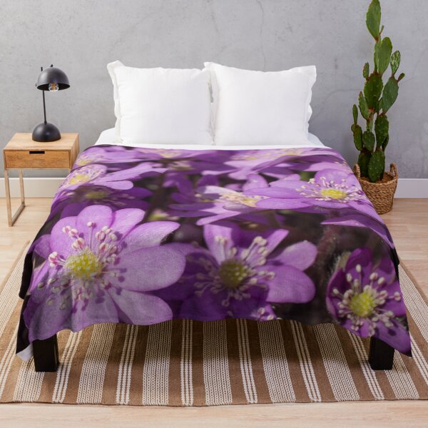 Item preview, purple flowers with yellow red stamens in the center designed and sold by nataliavavilina.