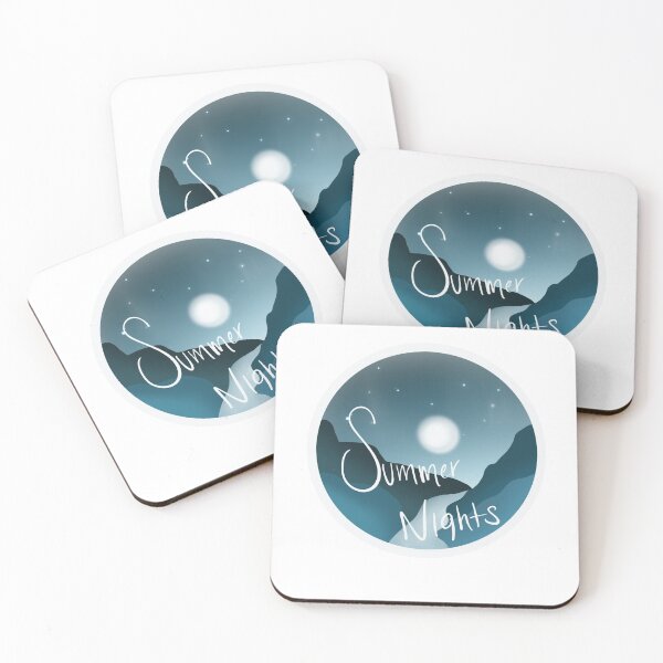 Item preview, Summer nights, monochromatic blue mountains  designed and sold by armargelis.
