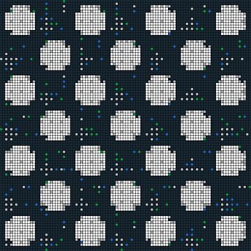Artwork thumbnail, Polkadot Robotic Program Code Pixel Pattern by IPattern