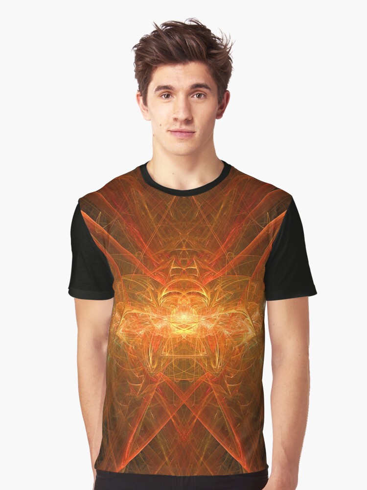 laser orange graphic tee