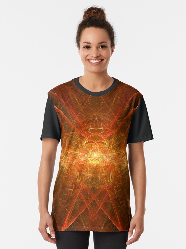 laser orange graphic tee