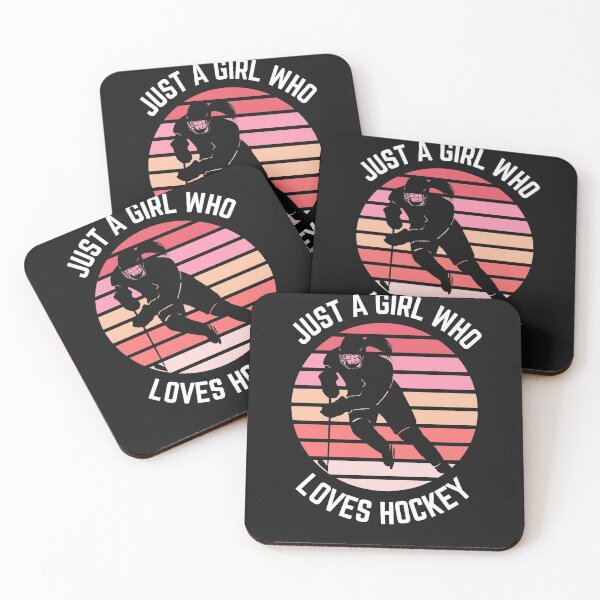 Item preview, Just a Girl Who Loves Hockey Retro Sun Hockey Girl Player Gift designed and sold by FazCreations.