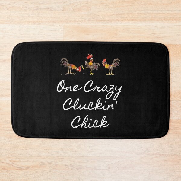 Item preview, One Crazy Cluckin Chick Funny Chicken Pun designed and sold by TheButtonCrew.