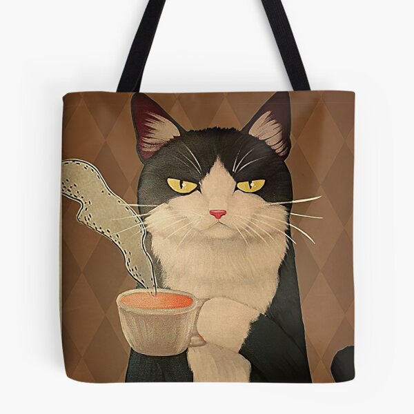Item preview, Tuxedo Cat Drink Coffee And Know Things designed and sold by Akubar.
